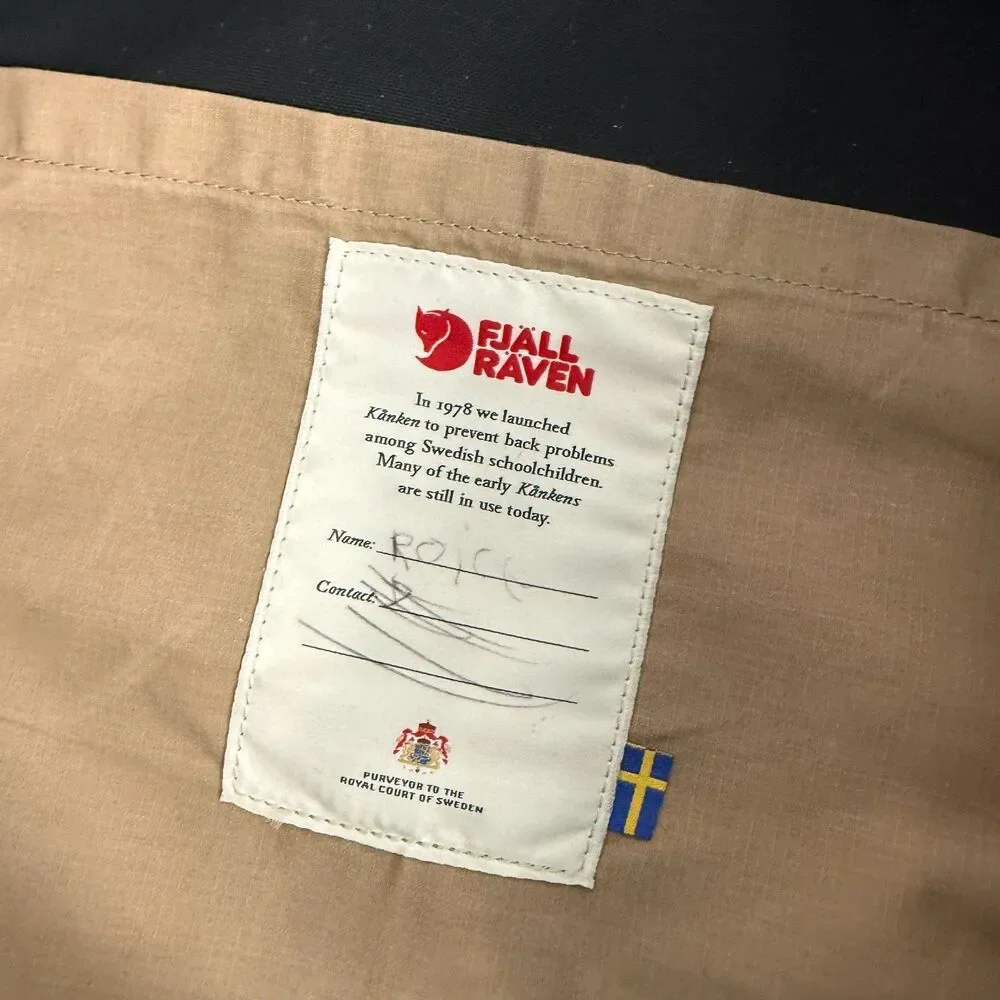 Fjallraven 27173 Kanken No. 2 Canvas Leather G-1000 backpack Rucksack Bag Black